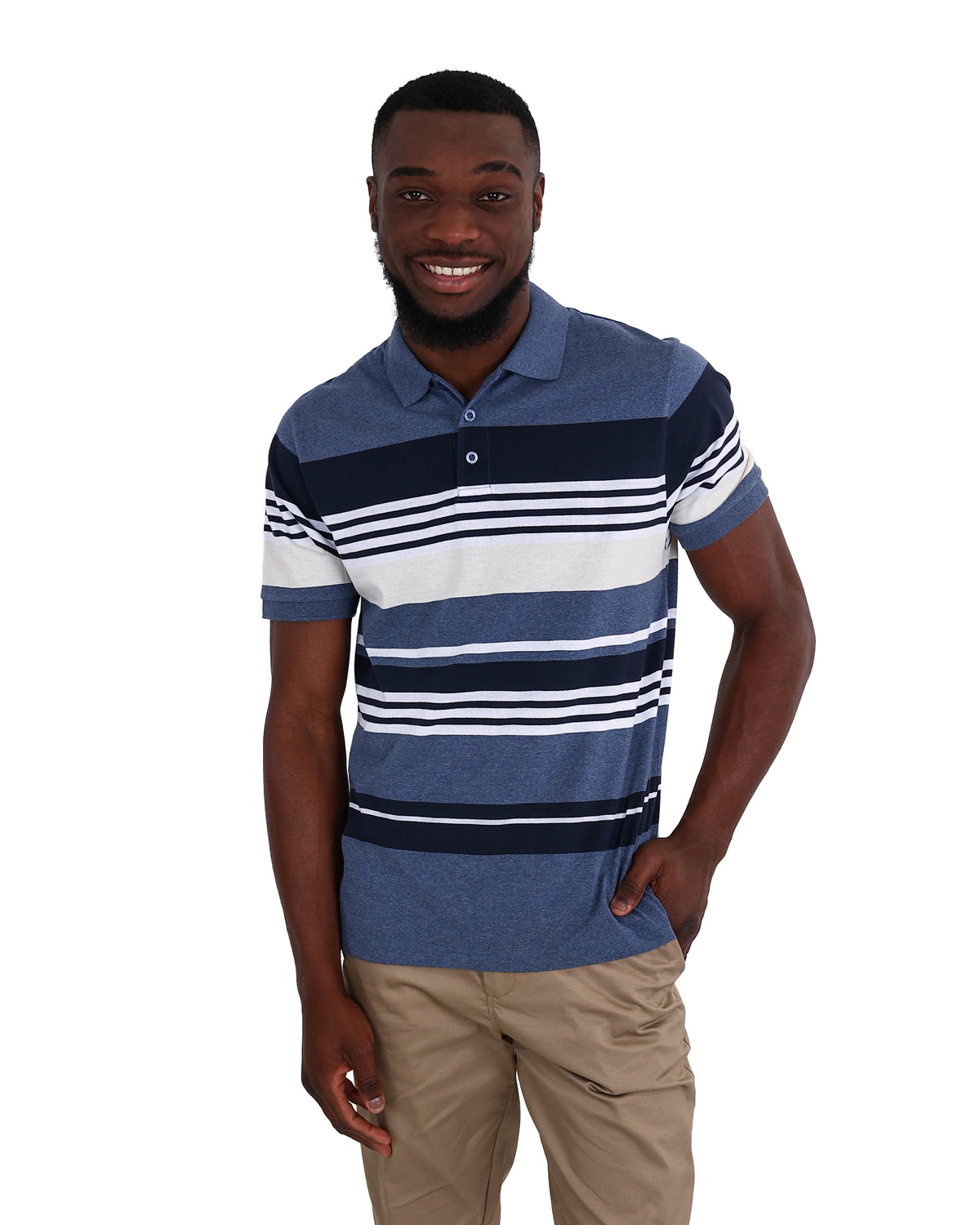 Short Sleeve Navy & Blue Golfer