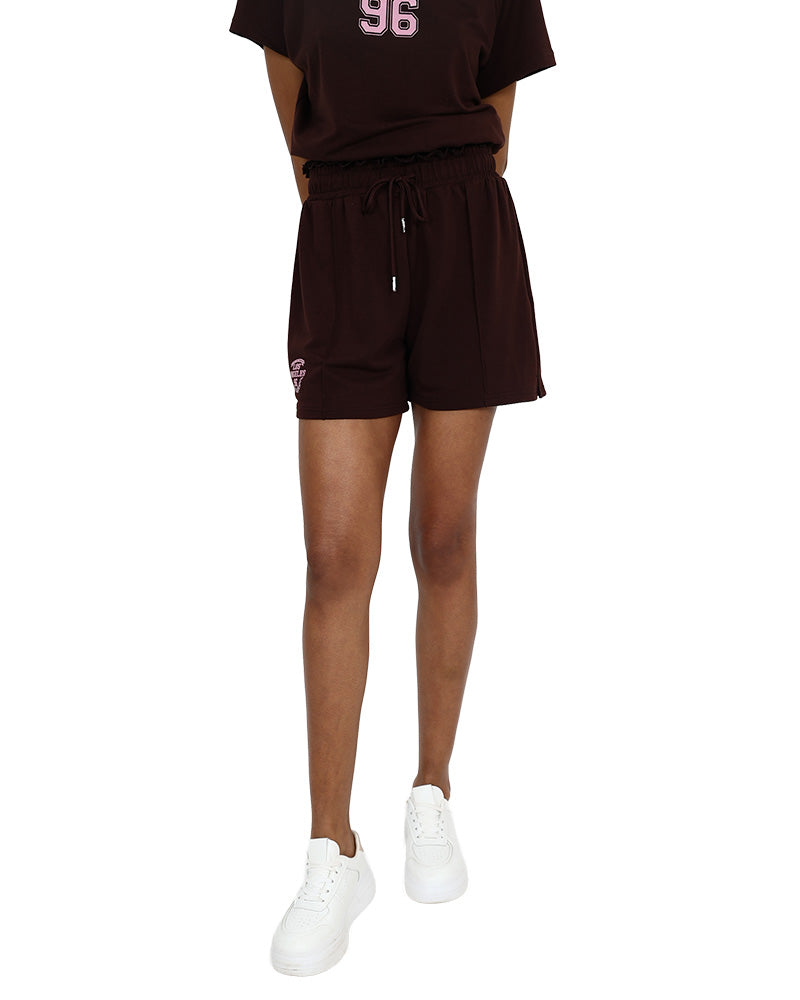 Brown Pull Up LA Graphic Shorts