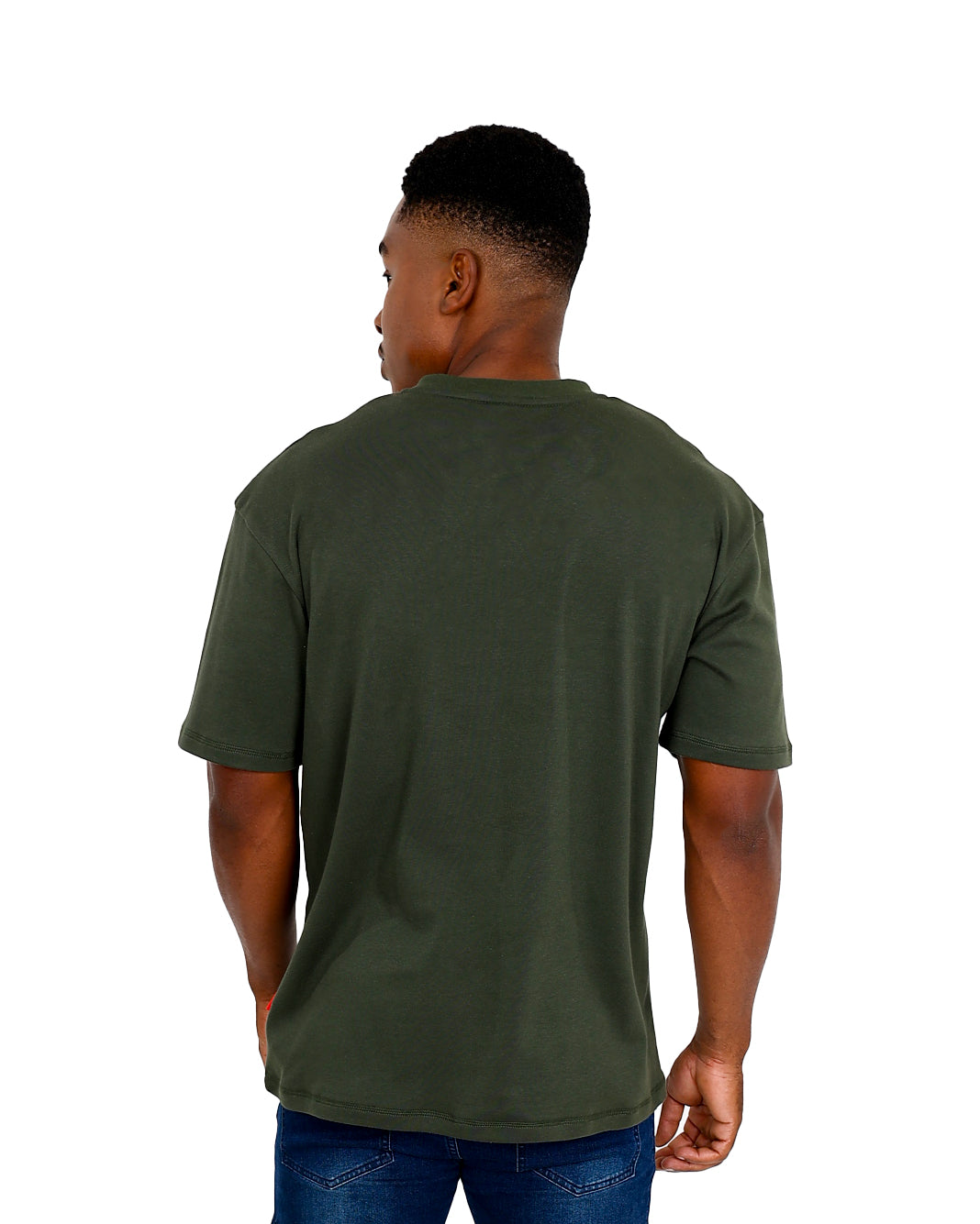 Funk Embroidered Jacquard Olive T-Shirt
