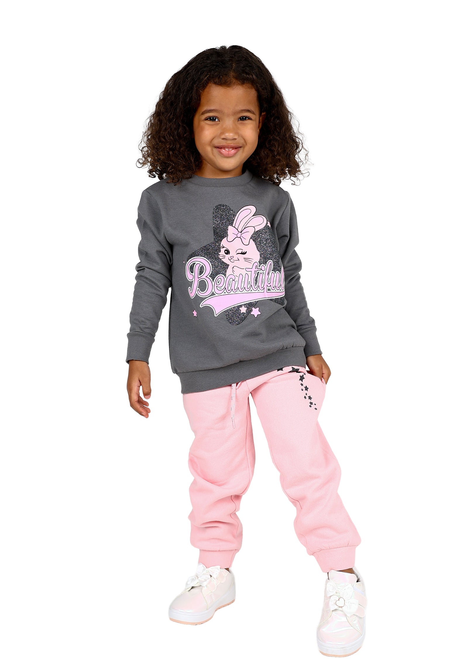 Bunny Graphic Print Track Set