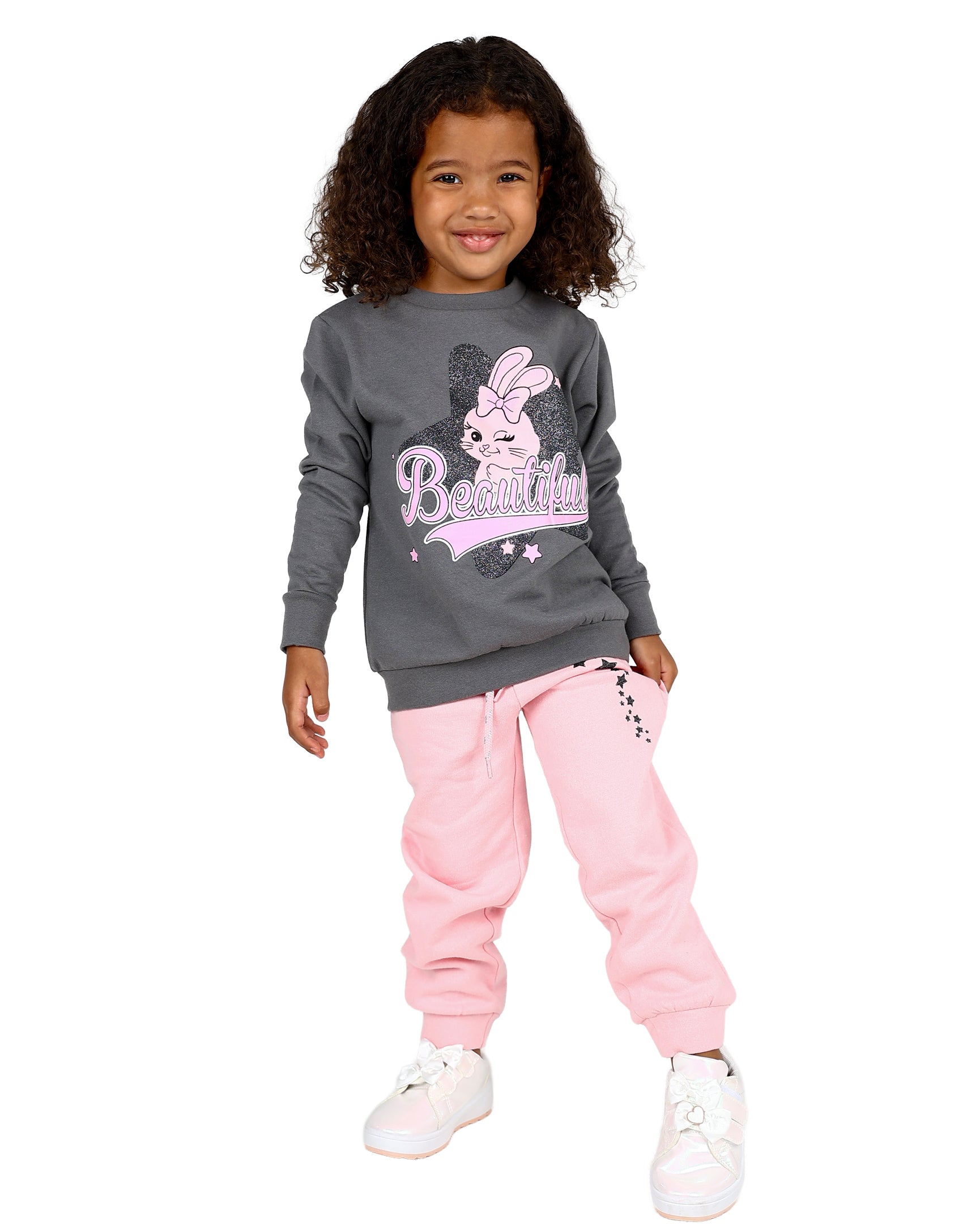 Bunny Graphic Print Track Set