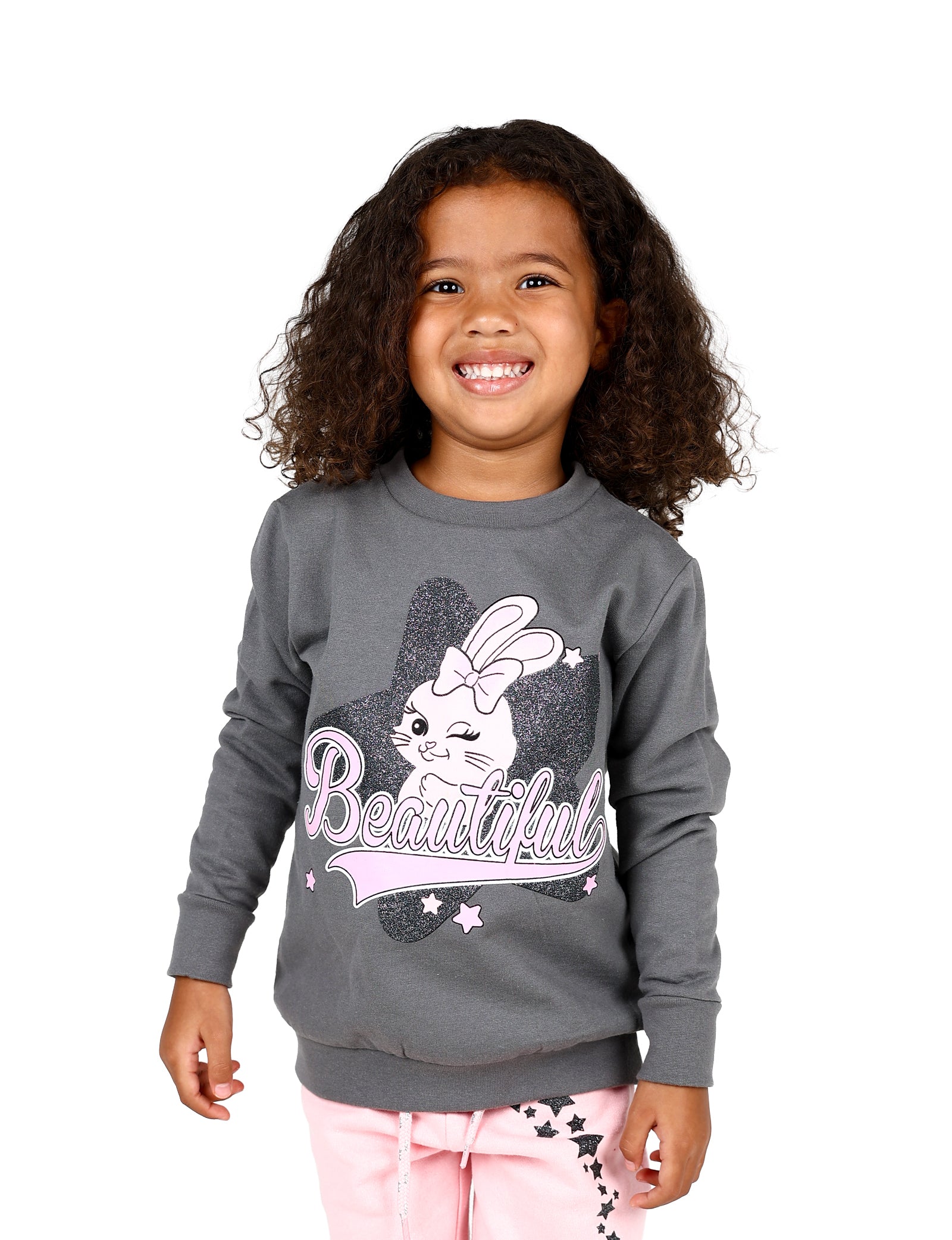 Bunny Graphic Print Track Set