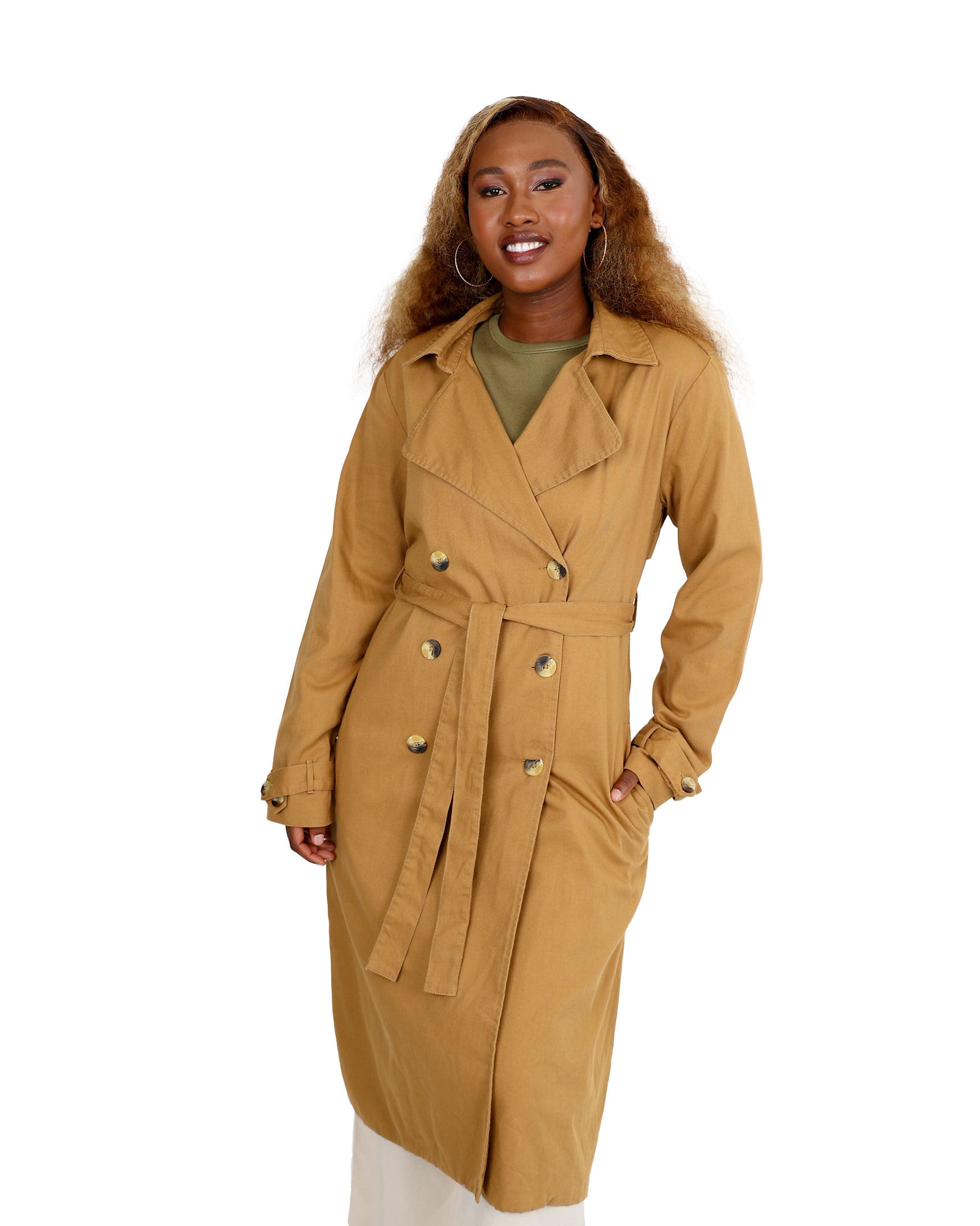 Celeste Cotton Twill Trench Coat