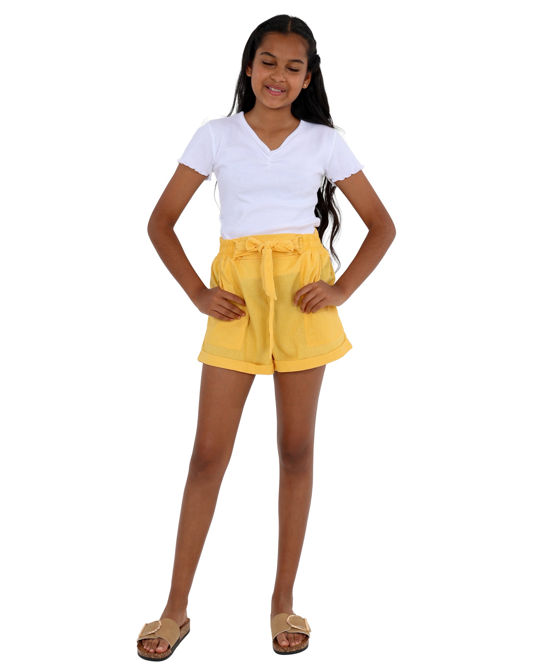 Tie Detail Relaxed Fit Shorts