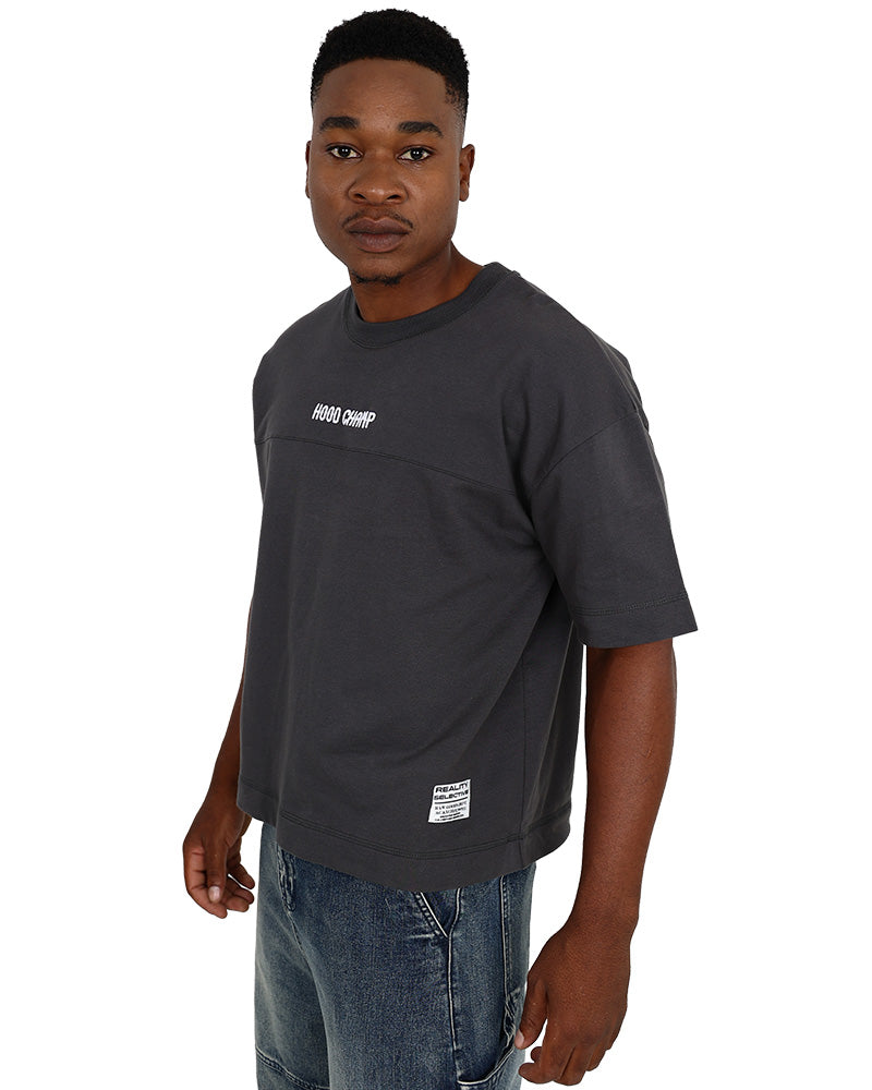 Short Sleeve Charcoal "Hood Champ" T-Shirt