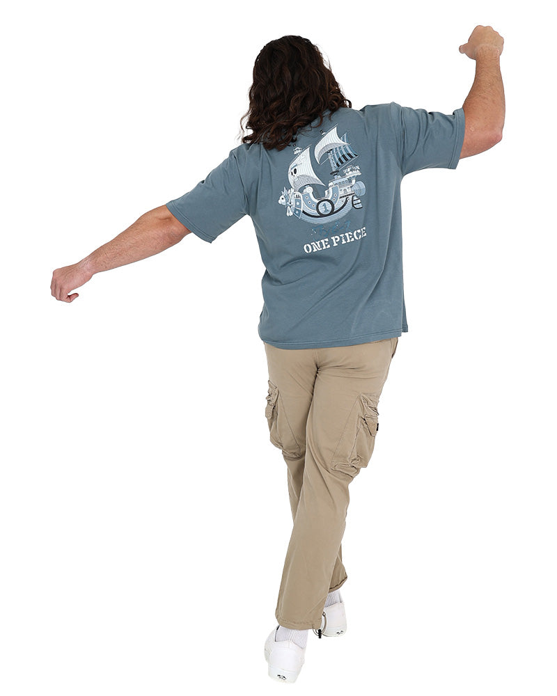 One Piece Thousand Sunny Ship Teal T-Shirt