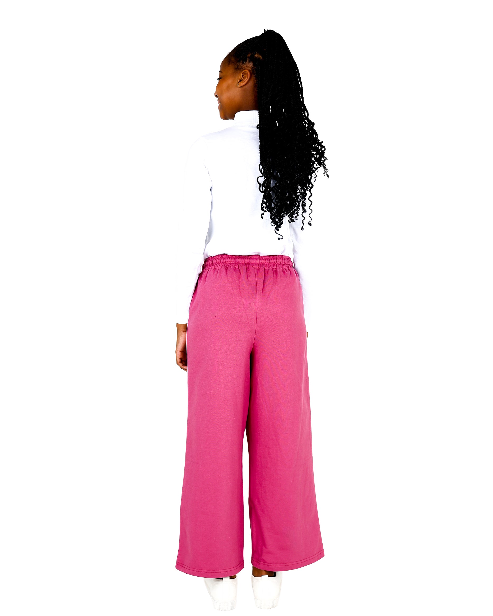 Berry Side Tape Wide Leg Active Pants