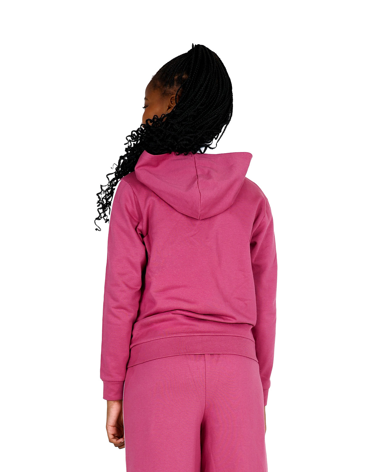 Taped Berry Zip Up Hoodie