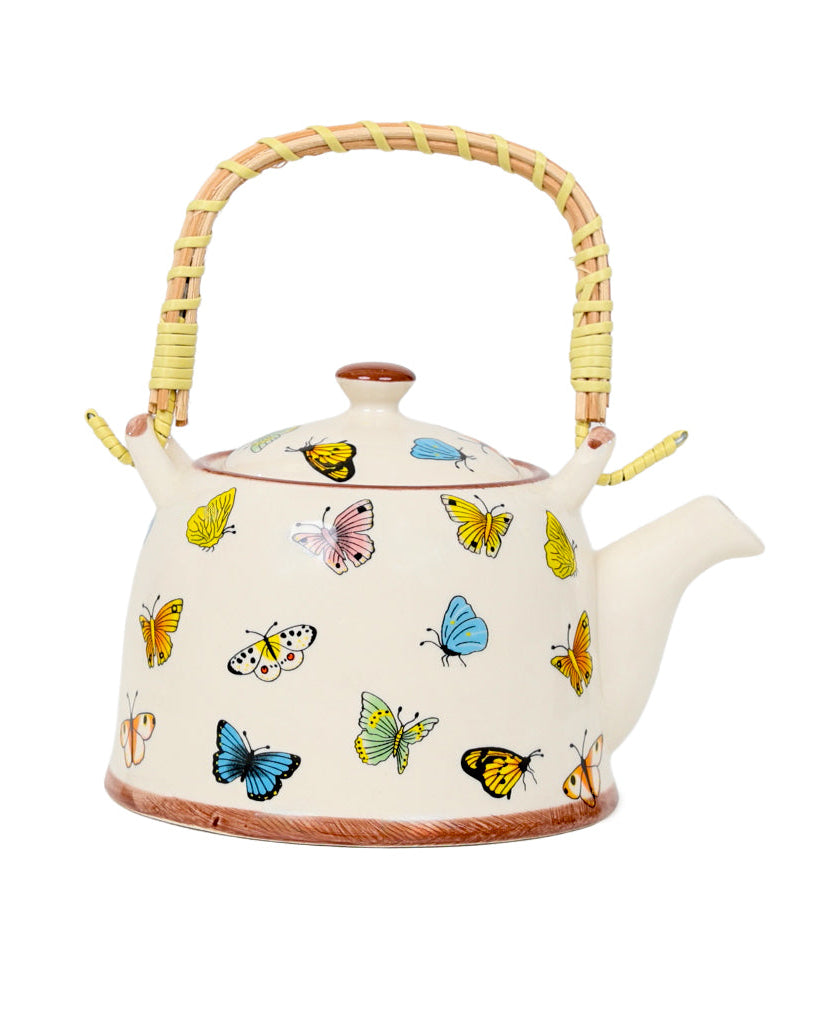 Butterfly Keleidoscope Ceramic Teapot