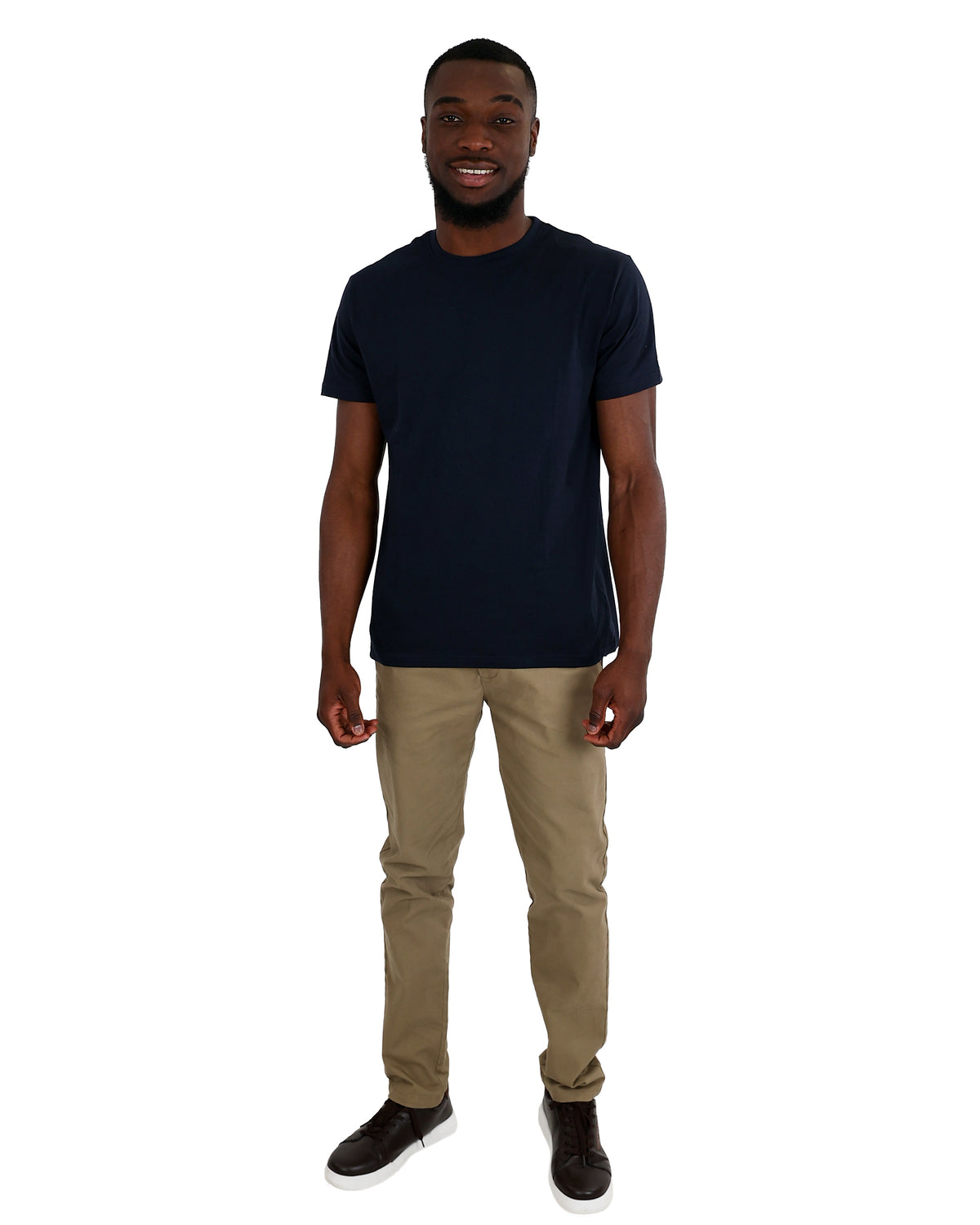 Short Sleeve Navy Cotton T-Shirt