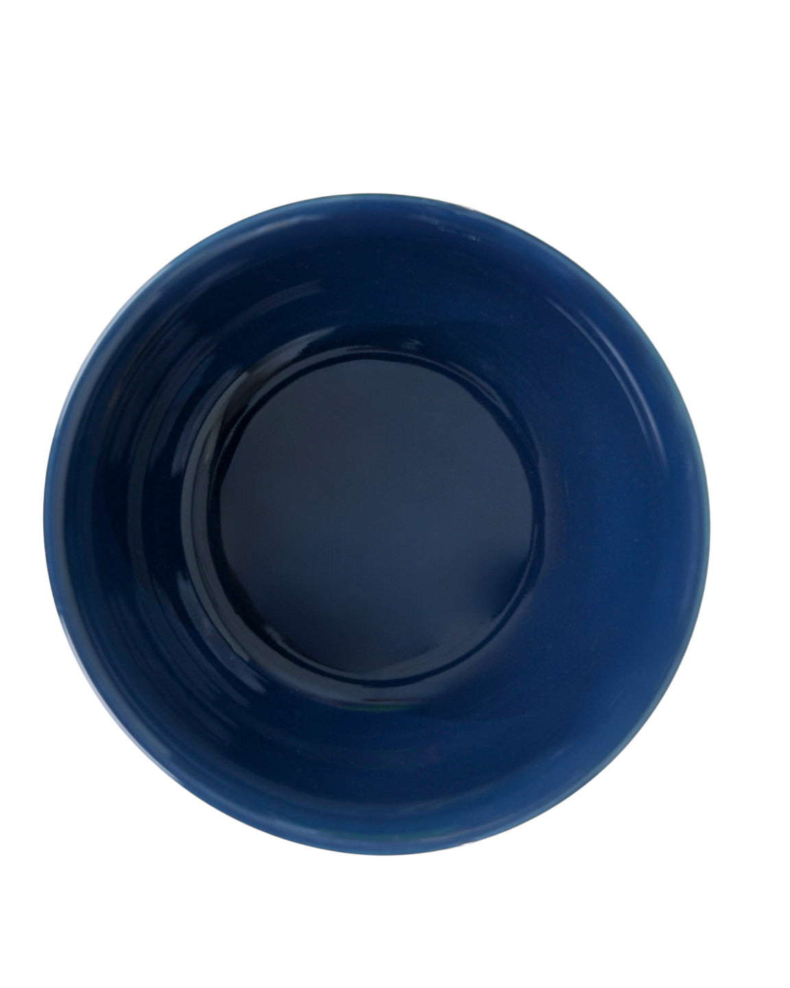 Navy Dot Trim Bowl