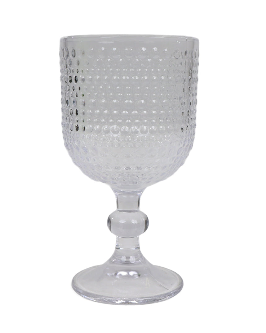 Clear Dimple Wine Glass