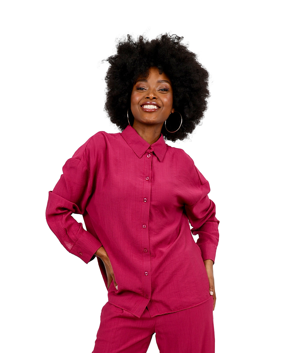 Long Sleeve Grape Open Tie Back Shirt