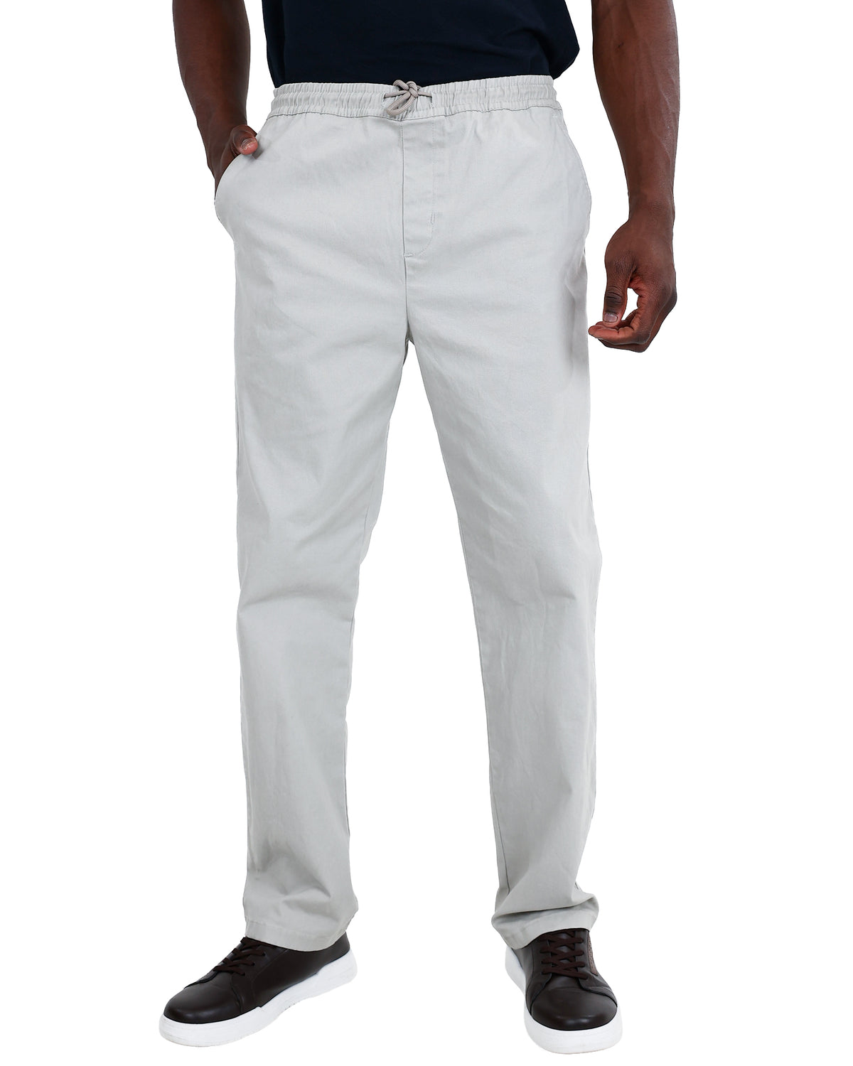 Stone Elasticated Waist Open Hem Pants