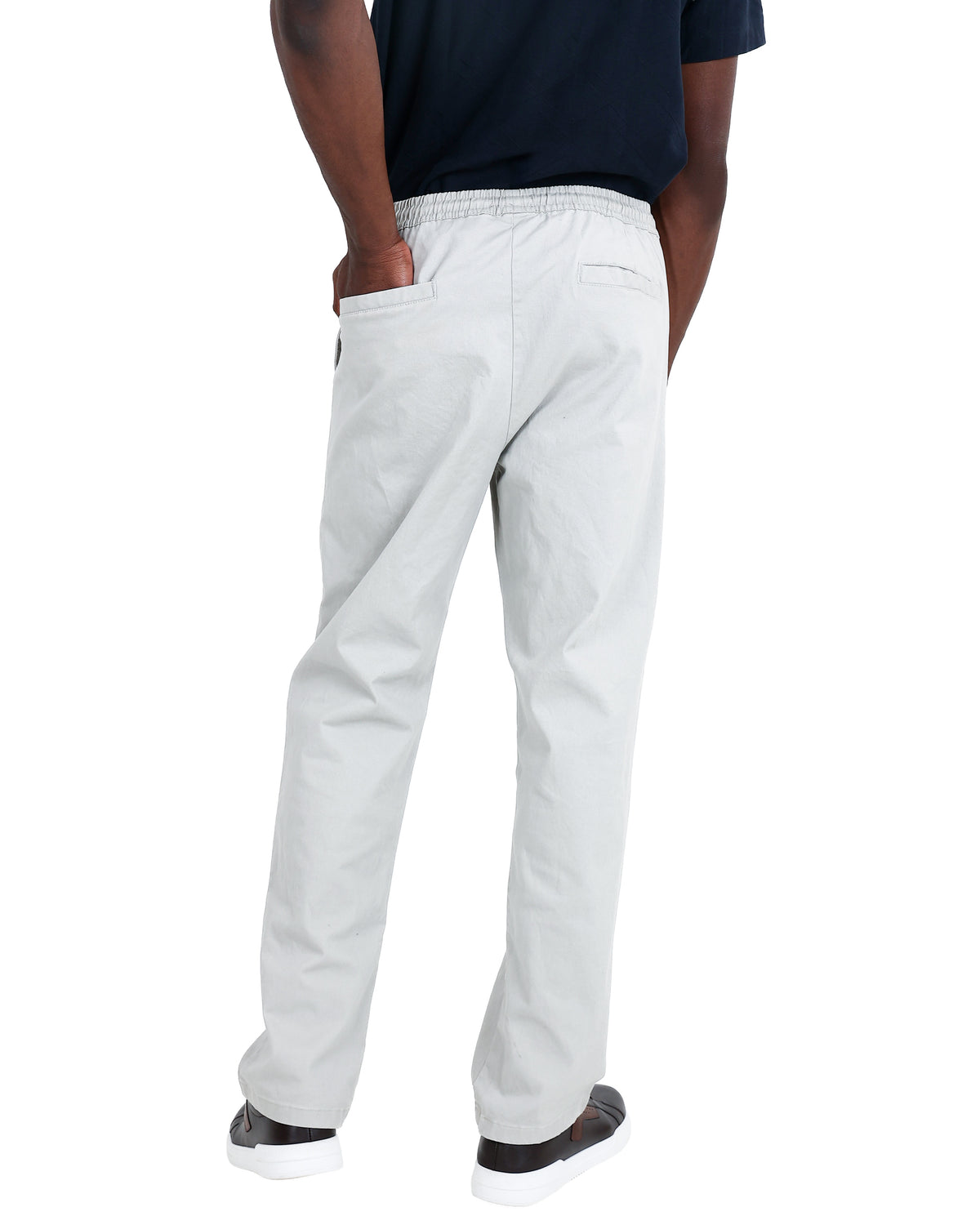 Stone Elasticated Waist Open Hem Pants