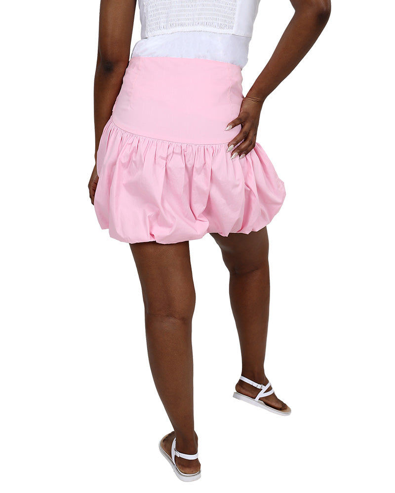 Pink Basque Bubble Mini Skirt
