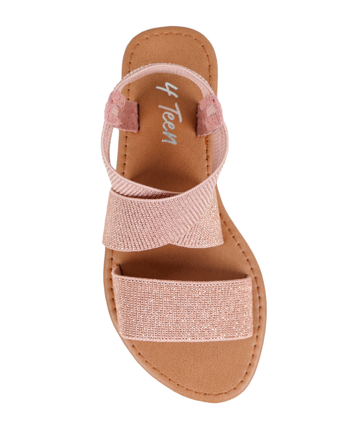 Girls Lurex Elastic Detail Sandal