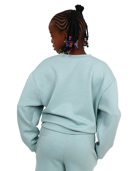 Long Sleeve Mint Top Knot Sweatshirt