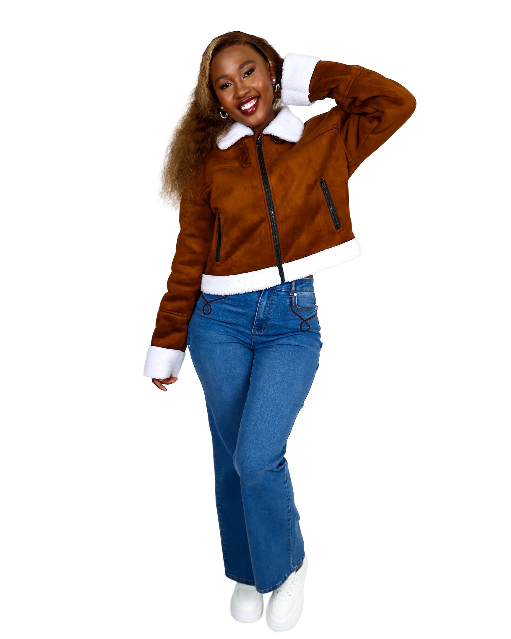 Medium Indigo Flared Embroidered Jeans