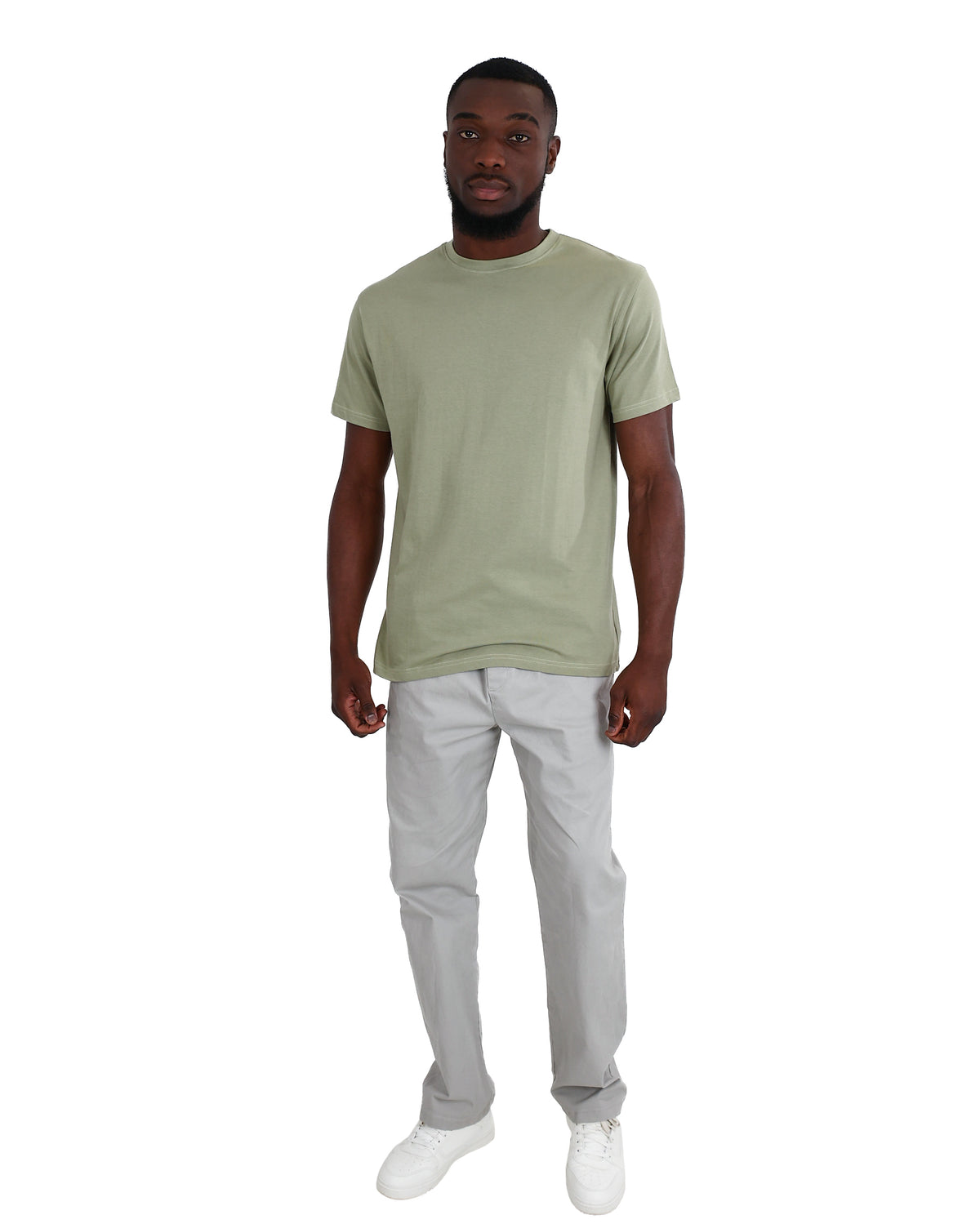 Short Sleeve Green Cotton T-Shirt