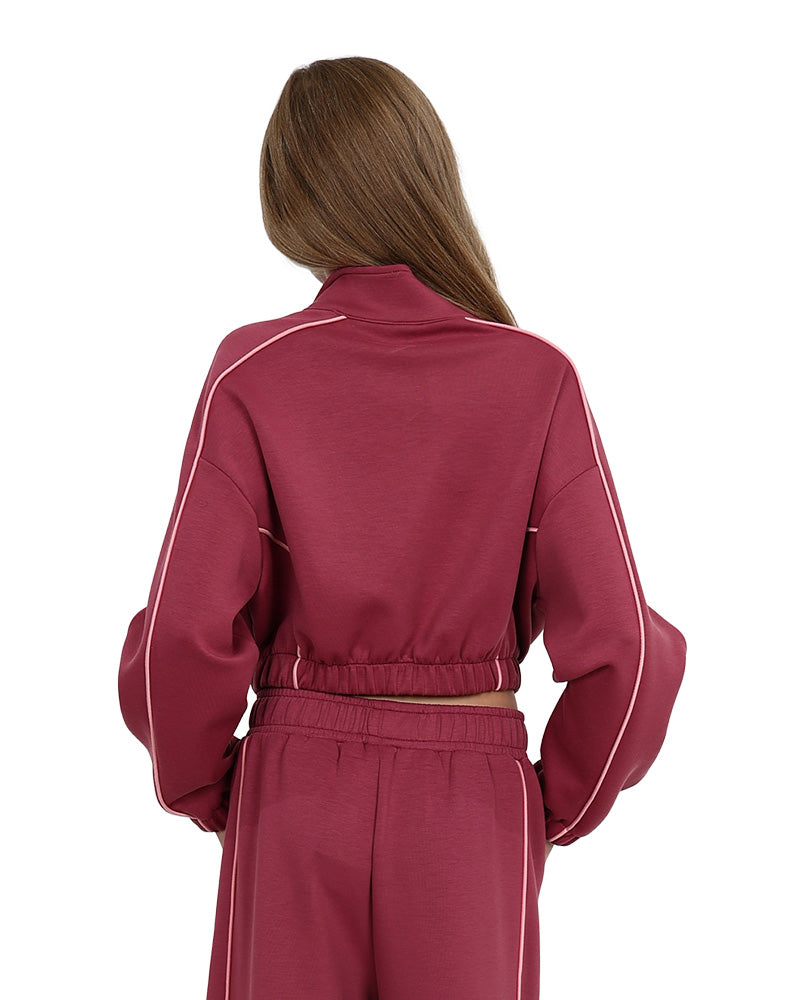 Pink Zip Up Crop Active Jacket