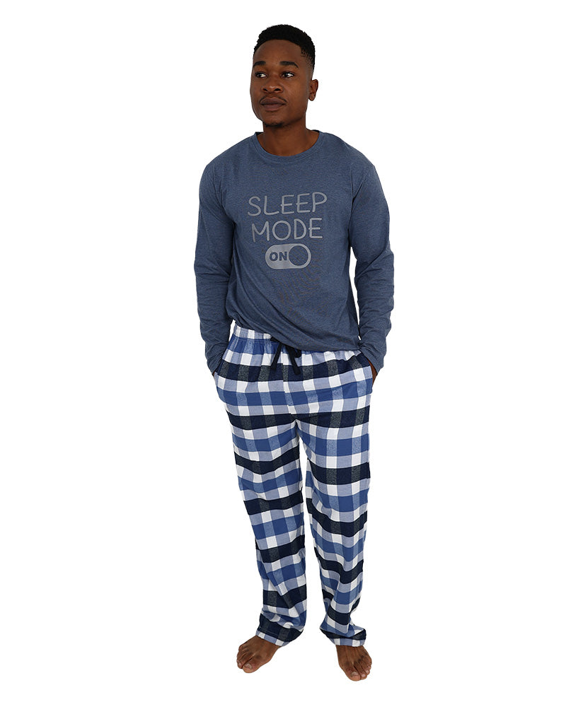 Navy Check Flannel Pyjama Pant