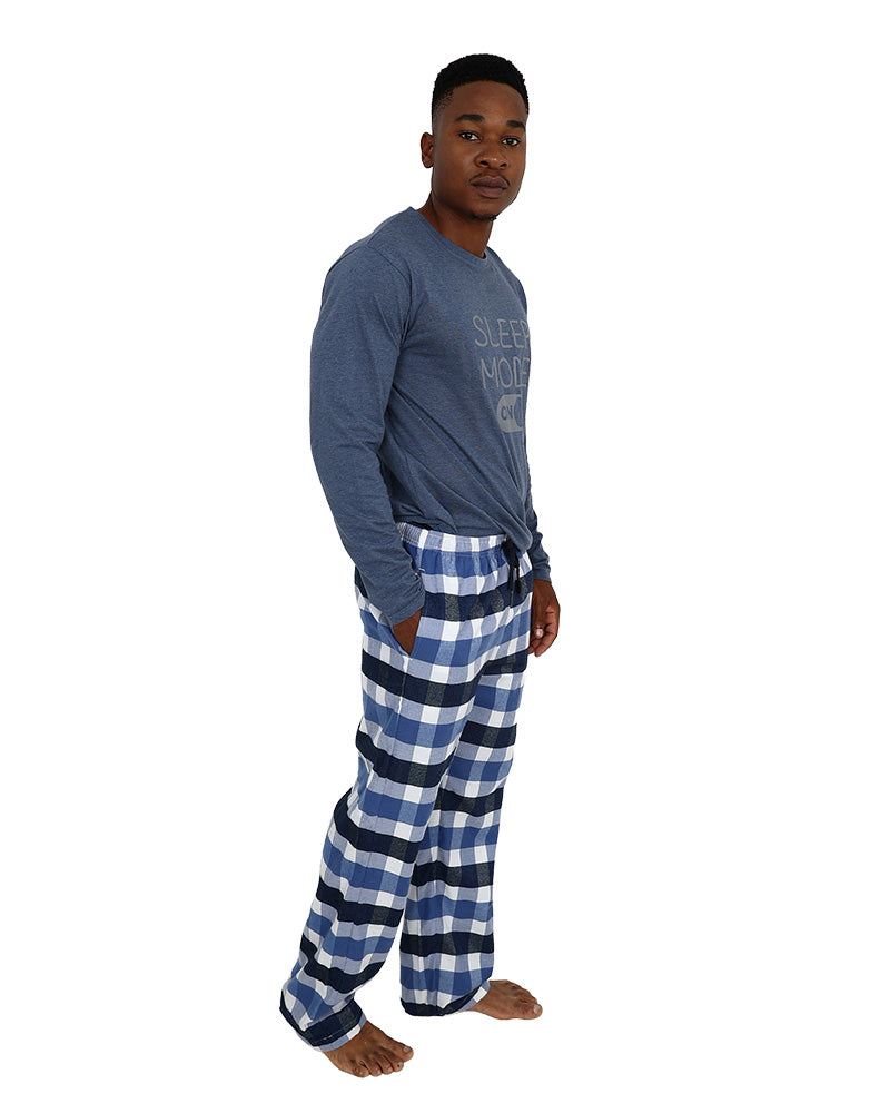 Navy Check Flannel Pyjama Pant