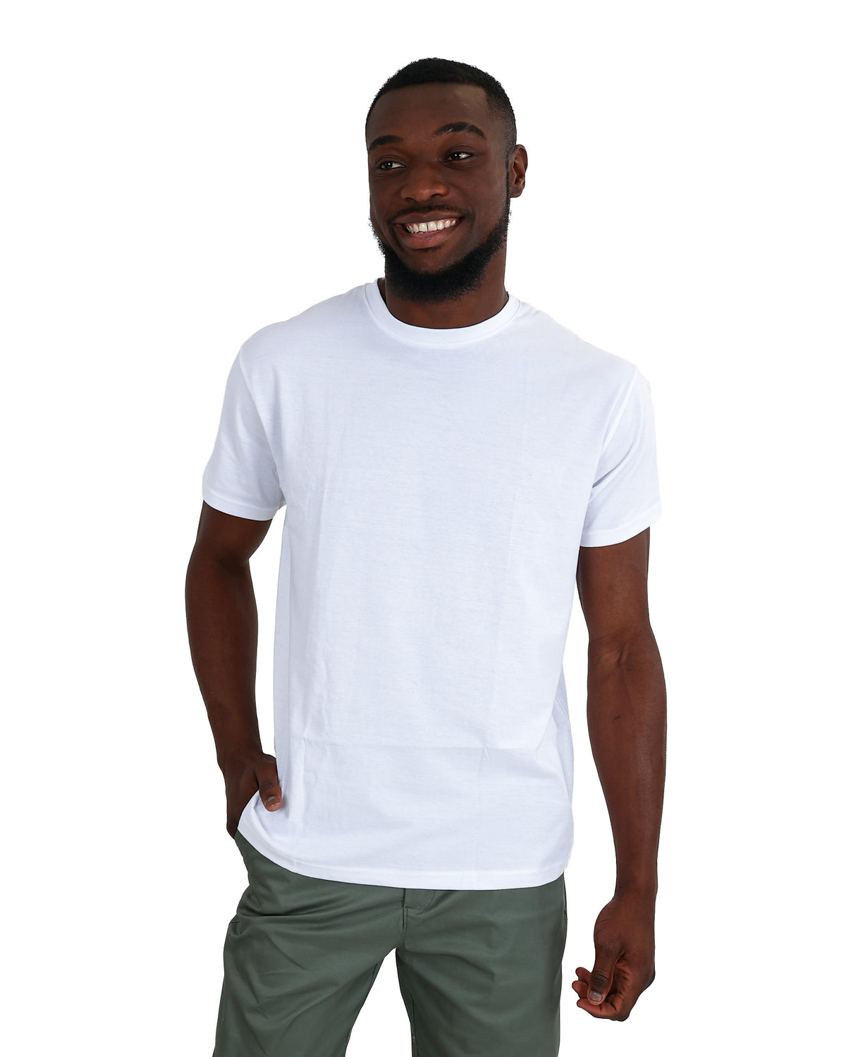 Short Sleeve White Cotton T-Shirt