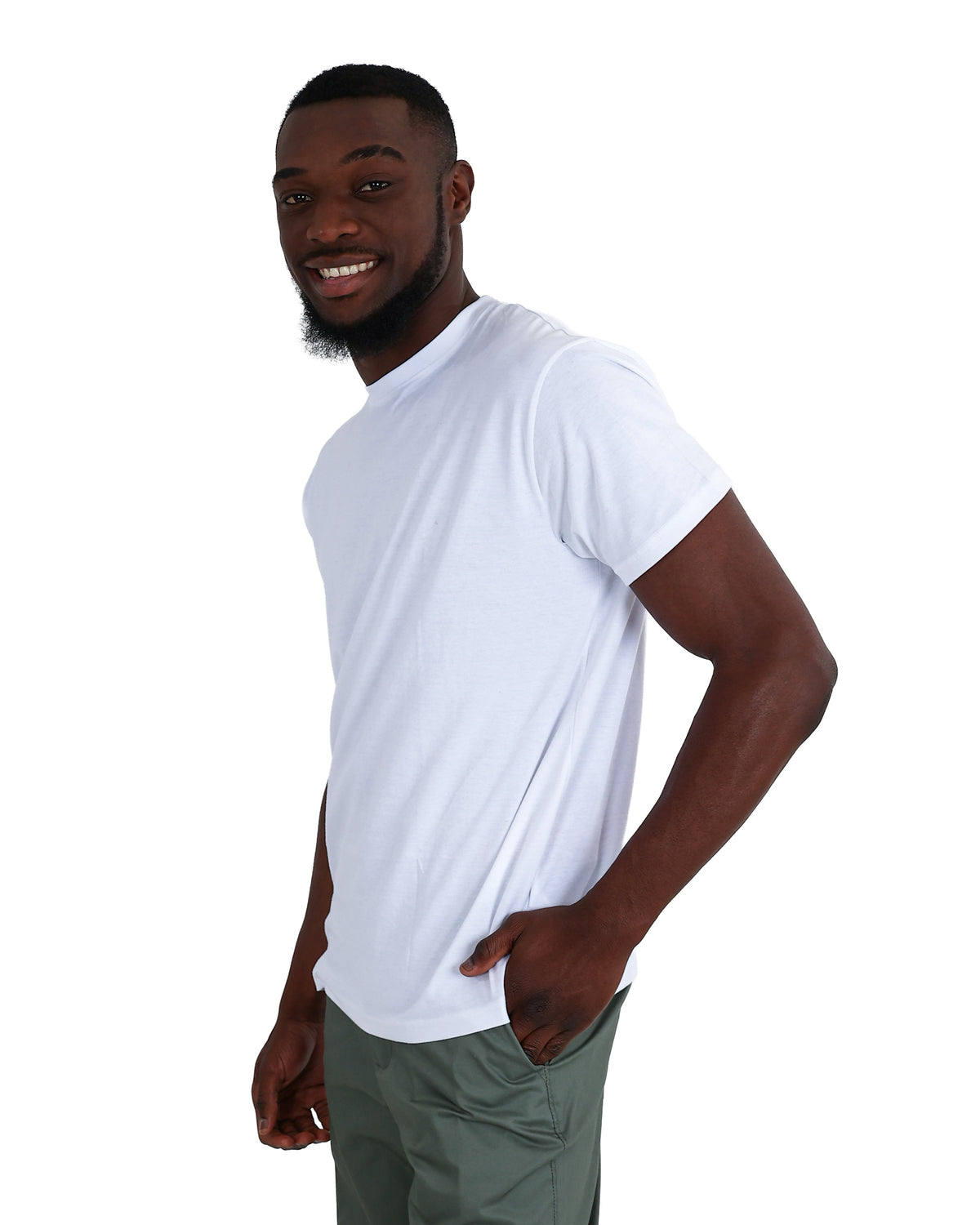 Short Sleeve White Cotton T-Shirt