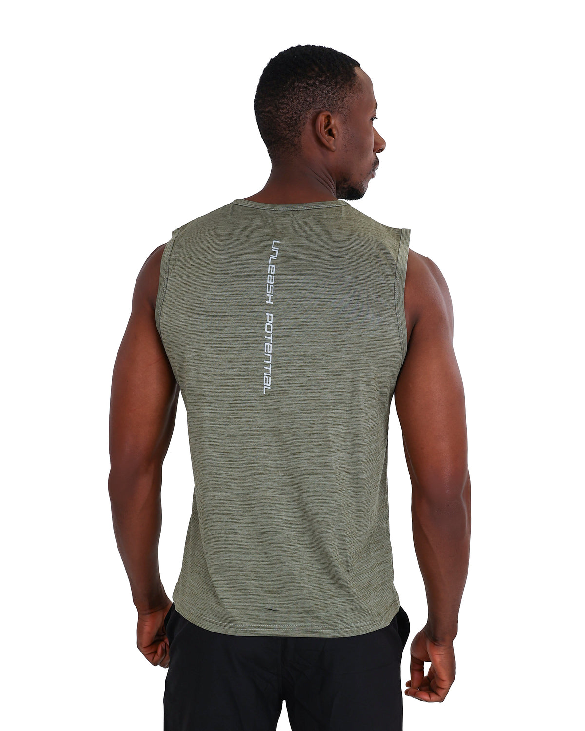 Sleeveless Green Muscle Hugger Tank Top
