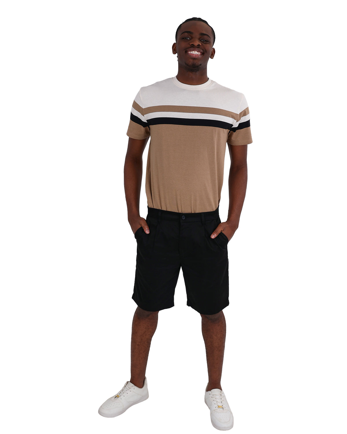 Black Lightweight Twill Chino Shorts