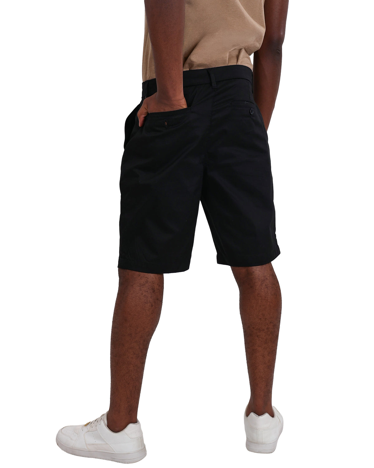 Black Lightweight Twill Chino Shorts