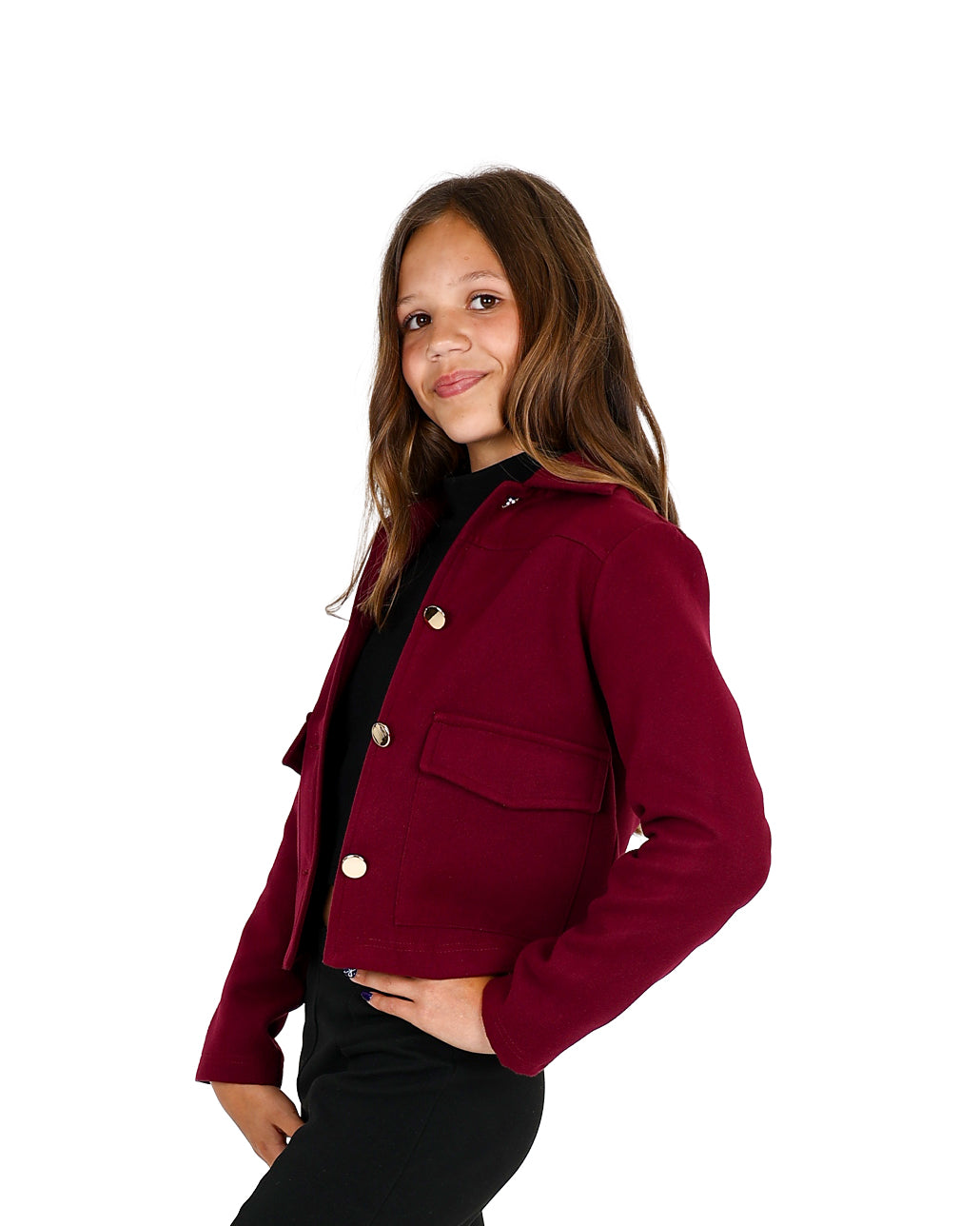 Cropped Melton Jacket