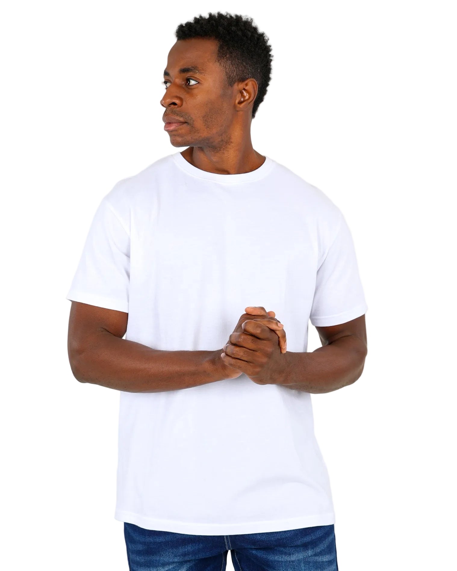 Short Sleeve White Cotton T-Shirt
