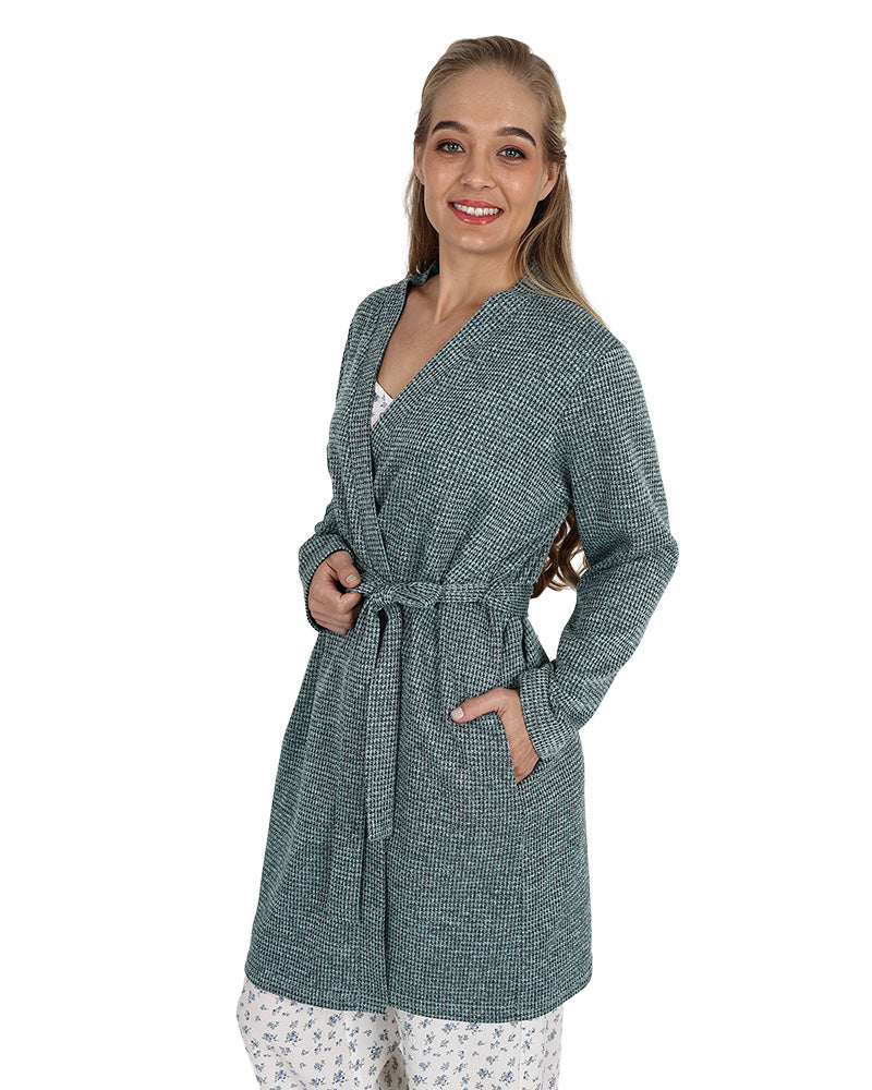 Blue Lightweight Waffle Gown