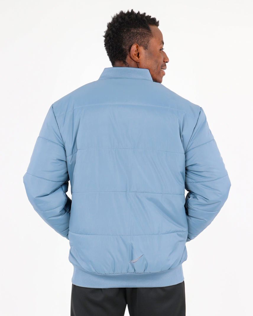 Light Blue Padded Bomber Jacket