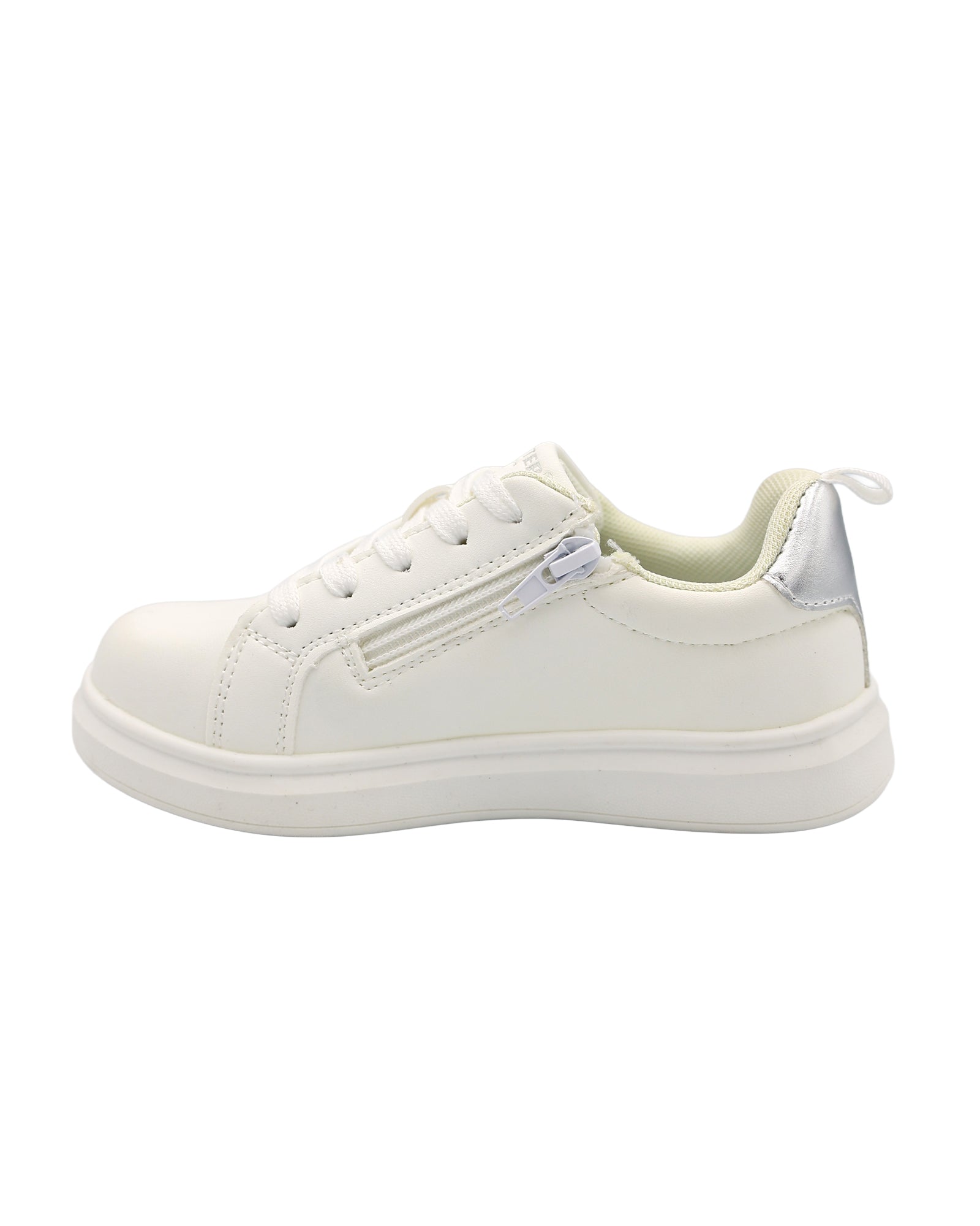 Girls Glitter Rainbow White Sneakers