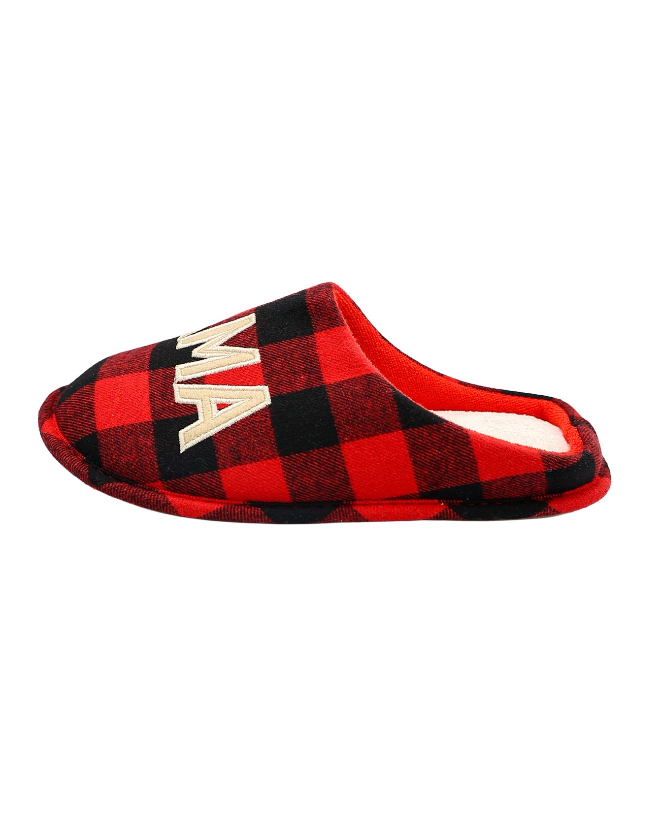 Best Mama Red Check Mule Slipper