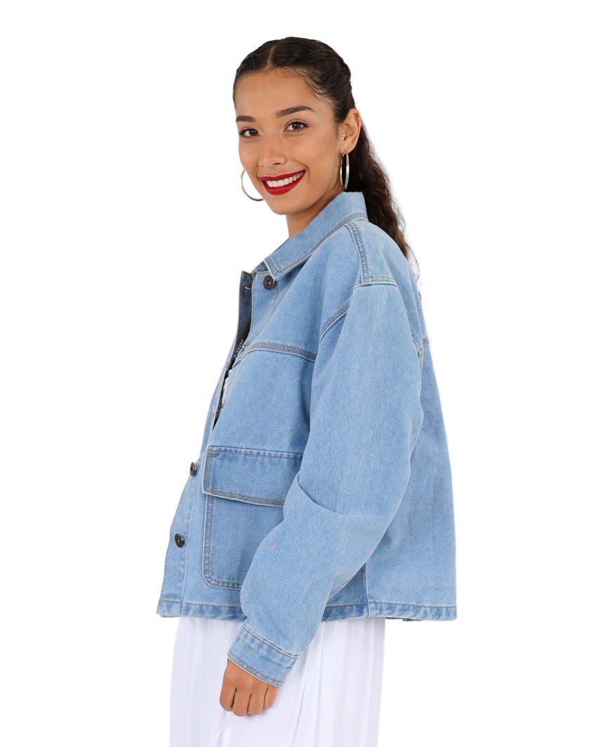 Pocket Detail Denim Trucker Jacket