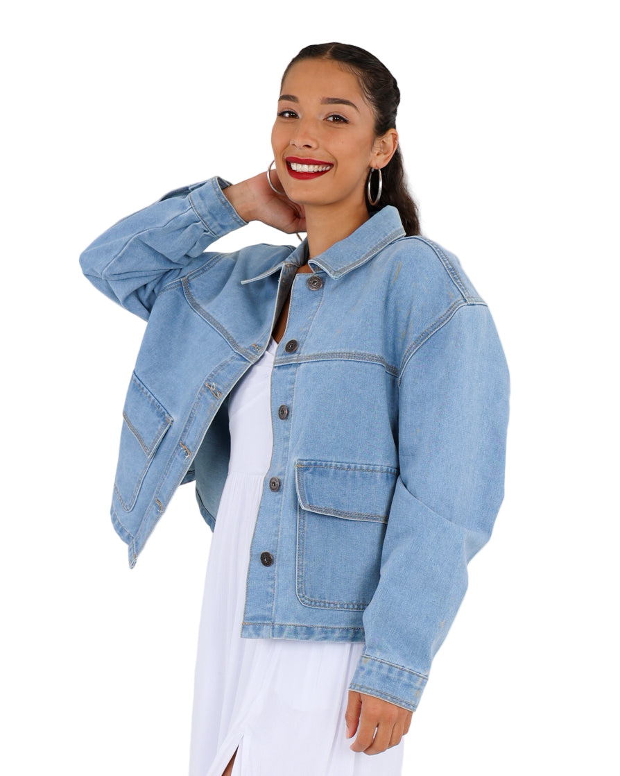 Pocket Detail Denim Trucker Jacket