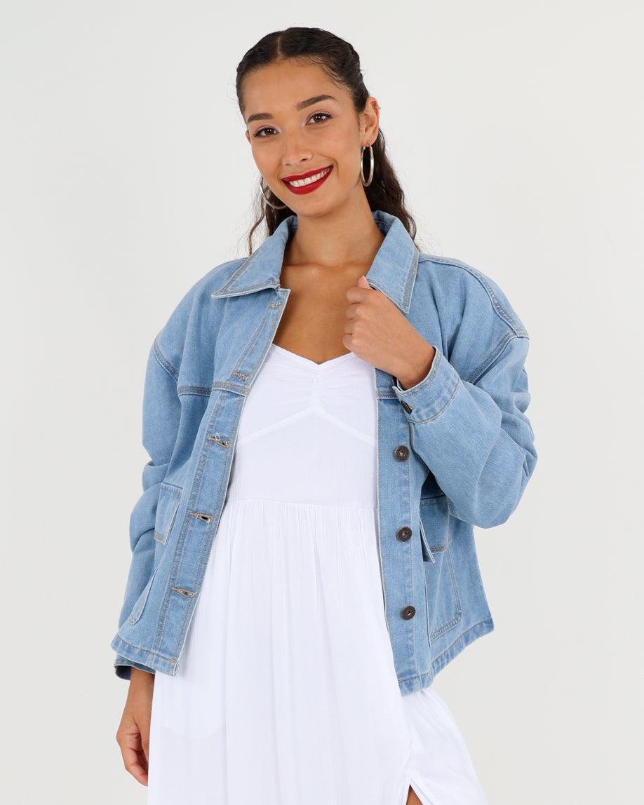 Pocket Detail Denim Trucker Jacket