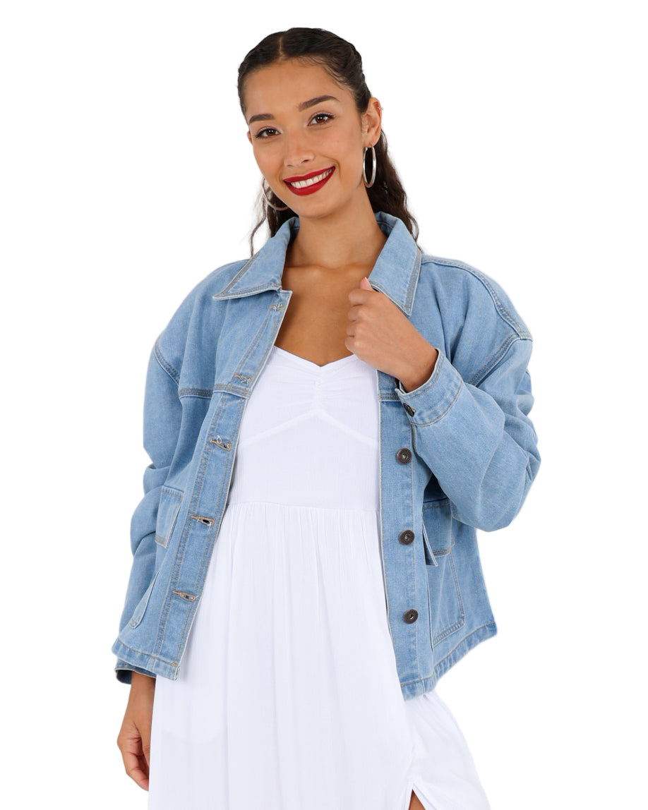 Pocket Detail Denim Trucker Jacket