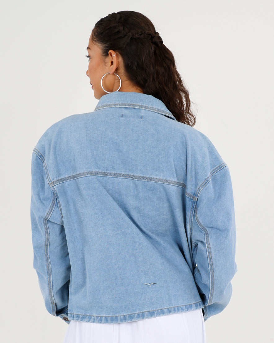Pocket Detail Denim Trucker Jacket