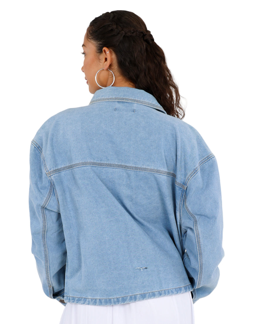 Pocket Detail Denim Trucker Jacket