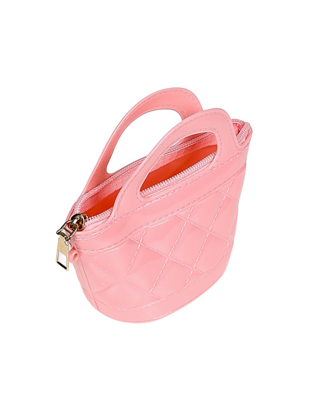 Pink Plastic Basket Handbag