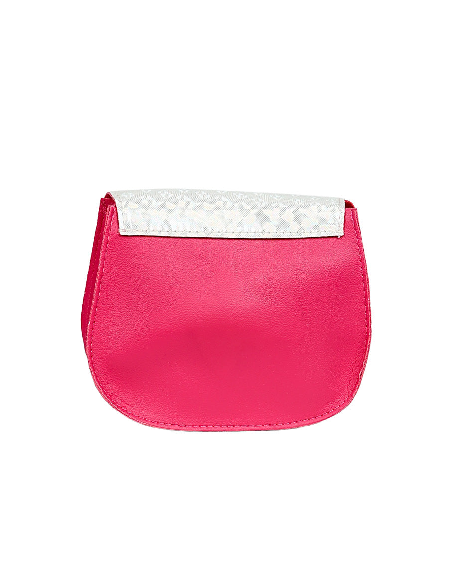 Cerise & White Puppy Handbag
