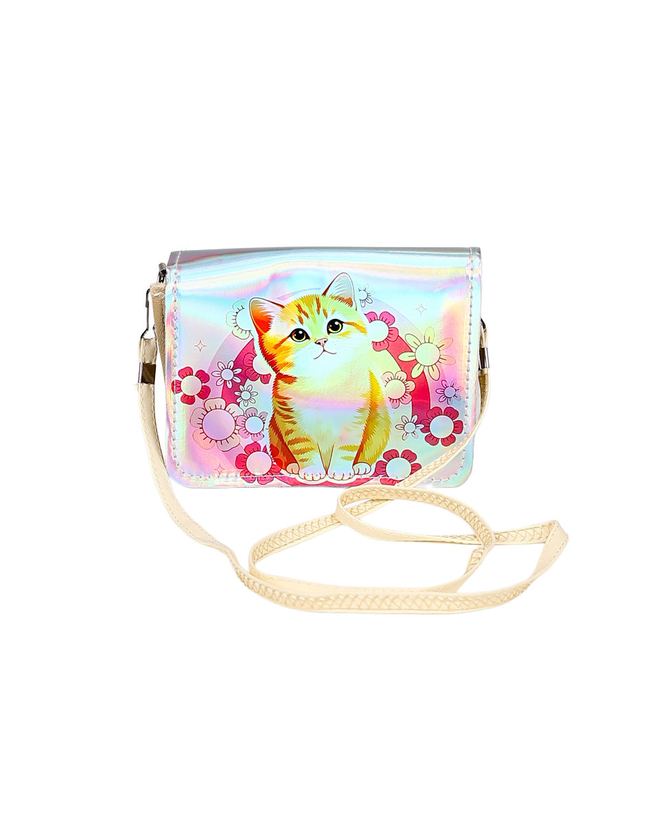 Gold Metallic Ginger Cat Handbag