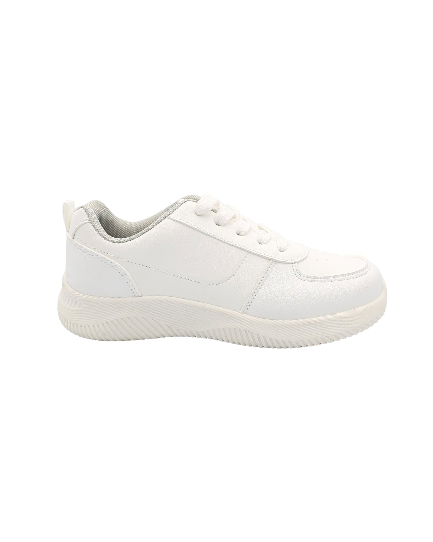 Boys White Lace Up Sneakers