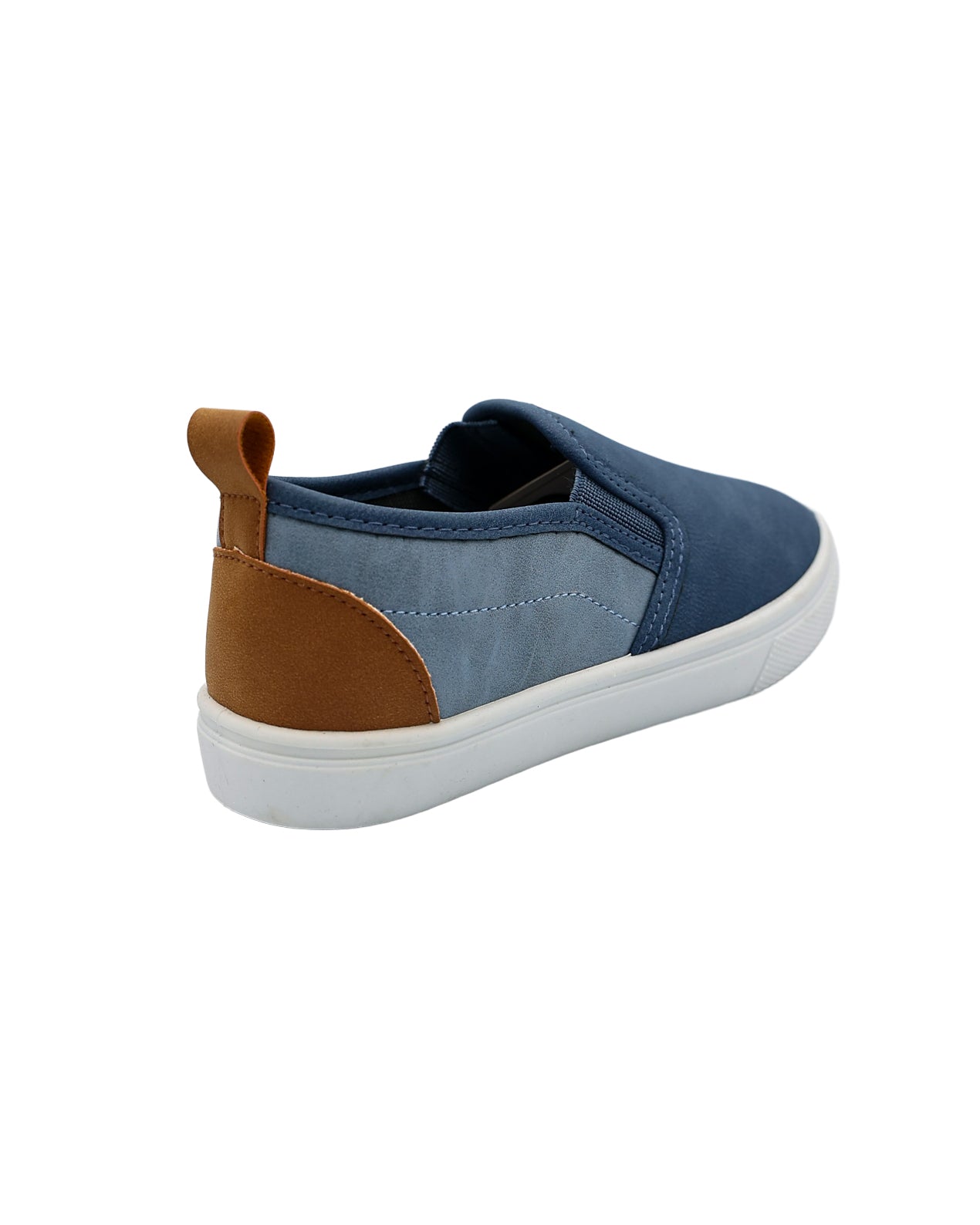 Boys Navy Colour Block Textured Slip On Loafers