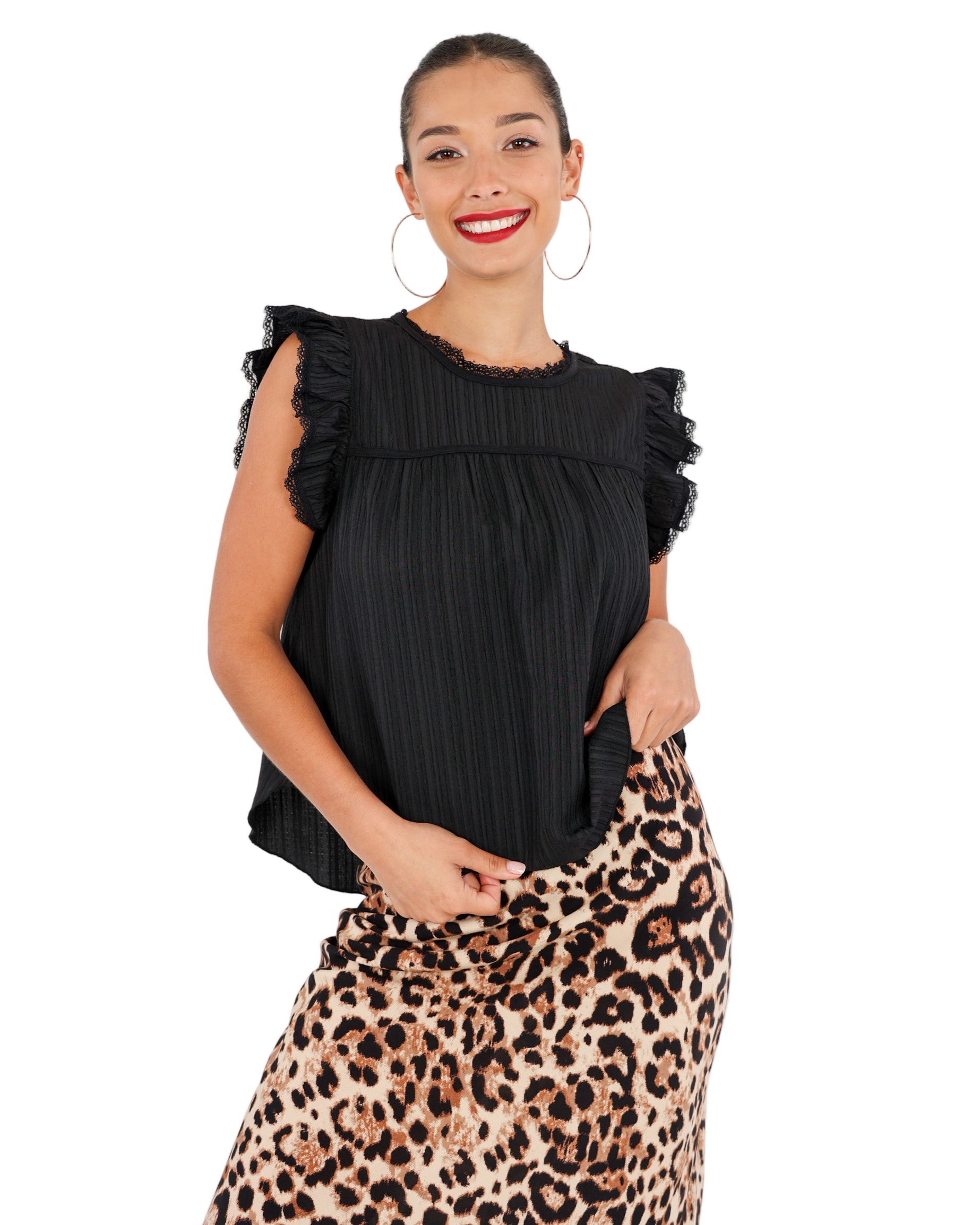 Flutter Sleeve Fashion Top